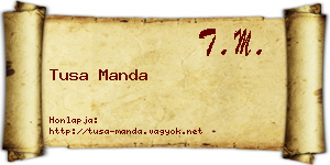 Tusa Manda névjegykártya